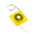 Square Translucent Retractable Tape Measure w/ Key Chain